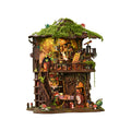 Mokiloy Forest Treehouse Book Nook Kit – 3D Wooden Puzzle with LED Light