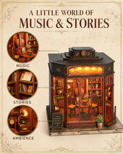 MOKILOY Melody & Page Music Library DIY Miniature House Kit