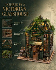 MOKILOY Flower House DIY Miniature House Kit with LED Light