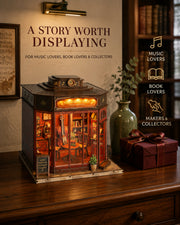 MOKILOY Melody & Page Music Library DIY Miniature House Kit