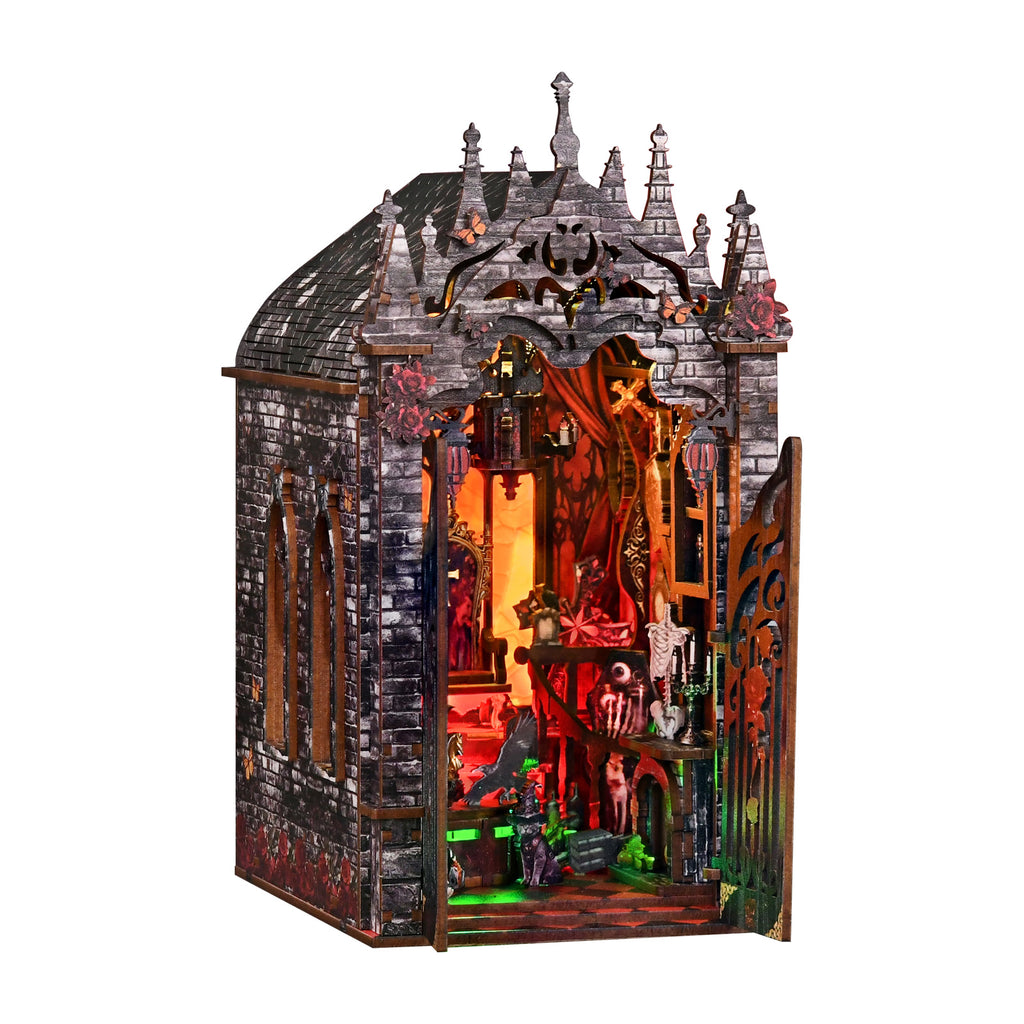 Mokiloy Magic House Book Nook Kit – 3D Wooden Puzzle with LED Light
