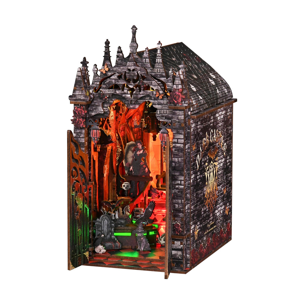 Mokiloy Magic House Book Nook Kit – 3D Wooden Puzzle with LED Light