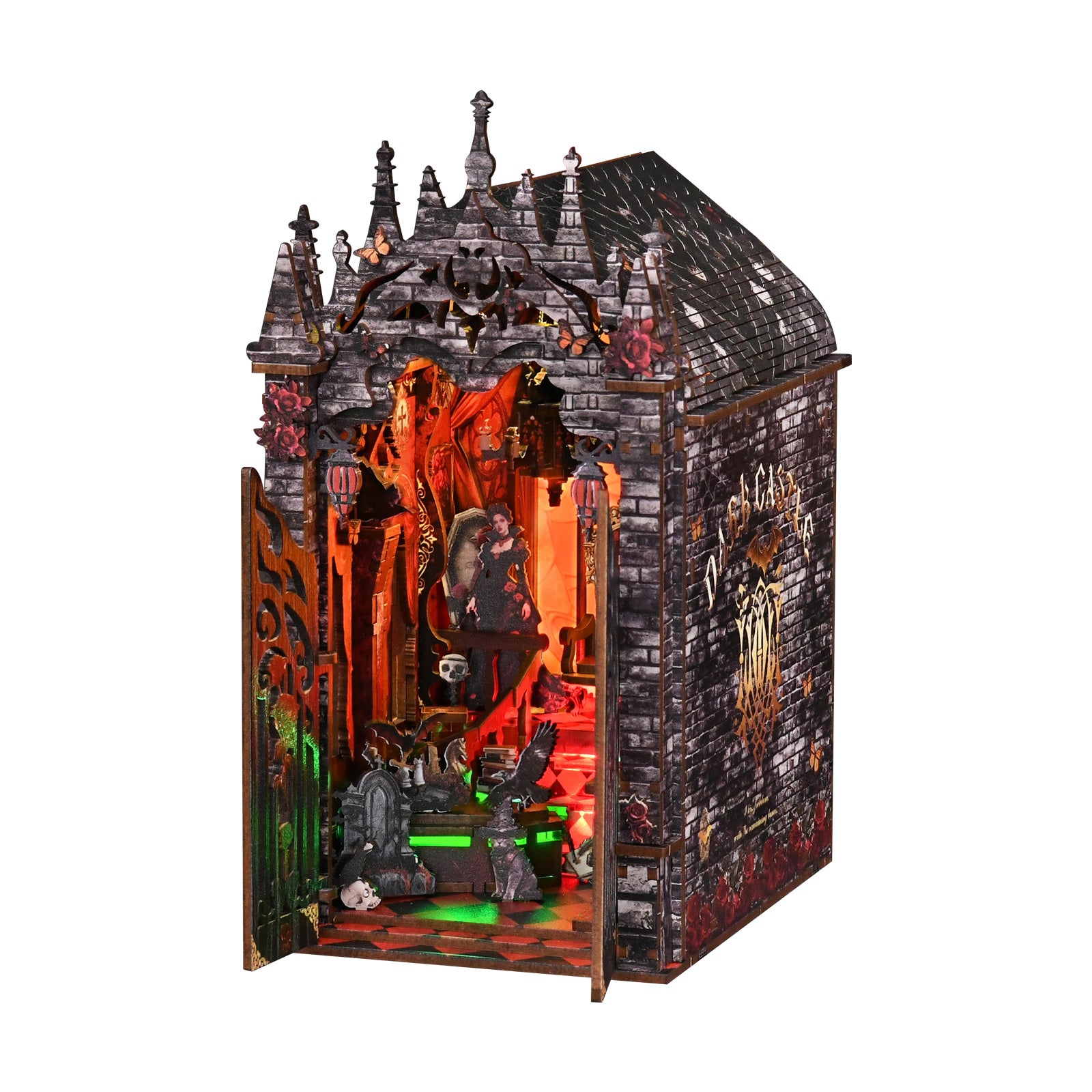 Mokiloy Magic House Book Nook Kit – 3D Wooden Puzzle with LED Light