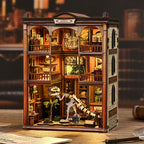 Mokiloy Dinosaur Fossil Museum Book Nook Kit – 3D Wooden Puzzle with LED Light