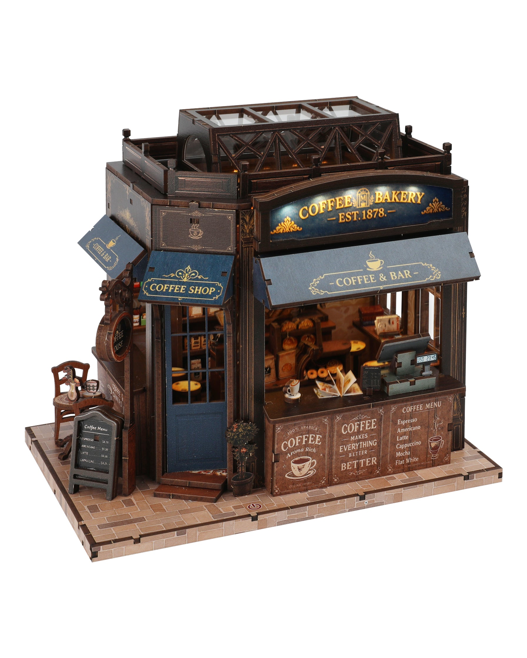 MOKILOY Coffee Shop DIY Miniature House Kit