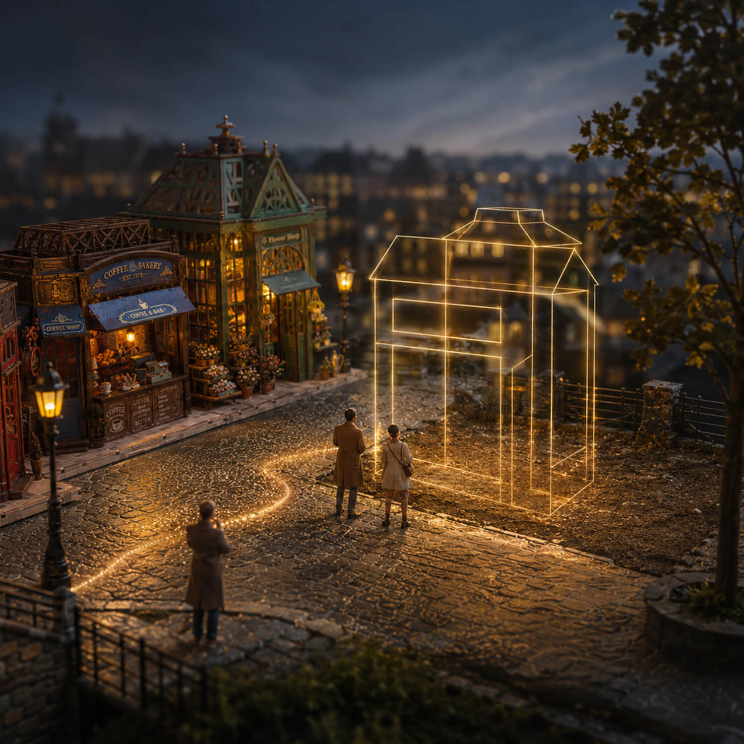 A MOKILOY maker sharing a finished miniature world