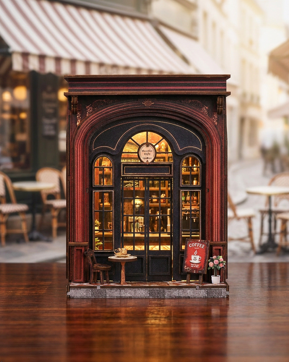 Warmgloe Coffee Book Nook – LED Cafe with Touch Light