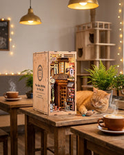 LED Japanese Alley Book Nook – Wooden Diorama