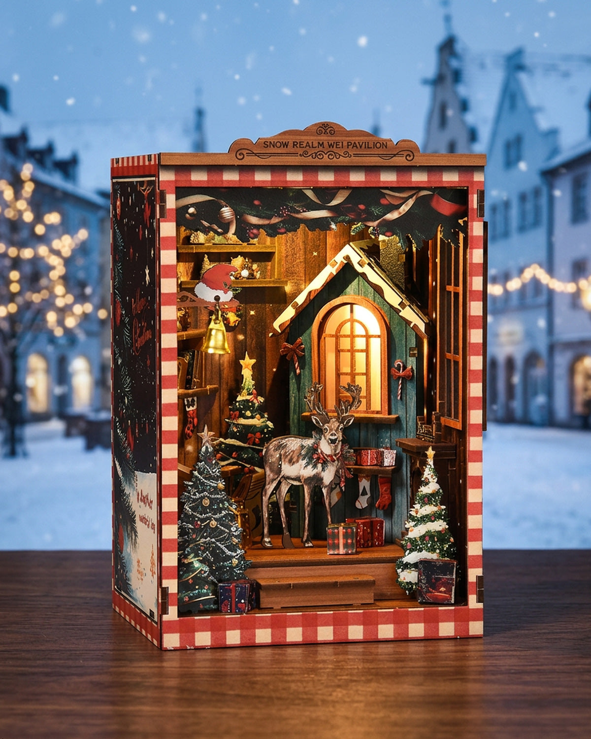 Snow Realm Wei Pavilion – LED Santa's Book Nook