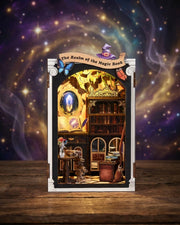 LED Fantasy Book Nook – 3D Wooden Mirror Diorama Kit