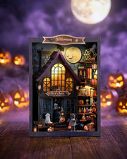 Halloween DIY Book Nook Kit – LED Haunted Castle Diorama