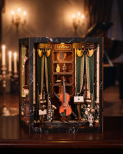 European Melody DIY Book Nook – LED Violin & Piano Room + Touch Switch