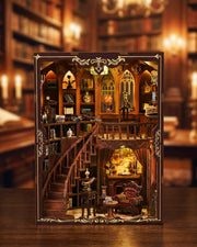 Ancient Rhyme Gothic Book Nook – LED, Spiral Staircase, Touch Switch