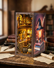 Magic Potion Shop Book Nook - DIY Miniature Bookshelf Kit with LED
