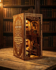 Antique Book Nook DIY Kit | LED Touch Light | 3D Wooden Puzzle Model