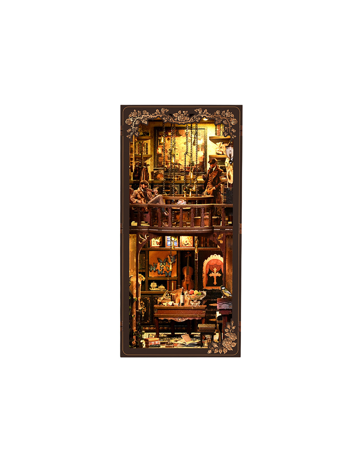 LED Detective Book Nook – Wooden Diorama