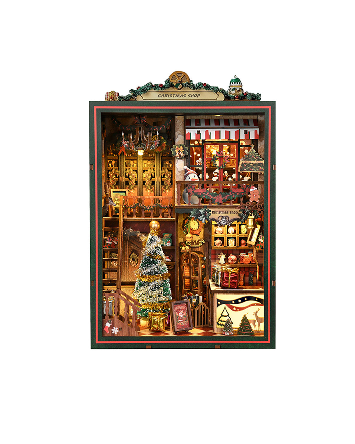 Christmas DIY Book Nook Kit – LED Music & Jingle Bells