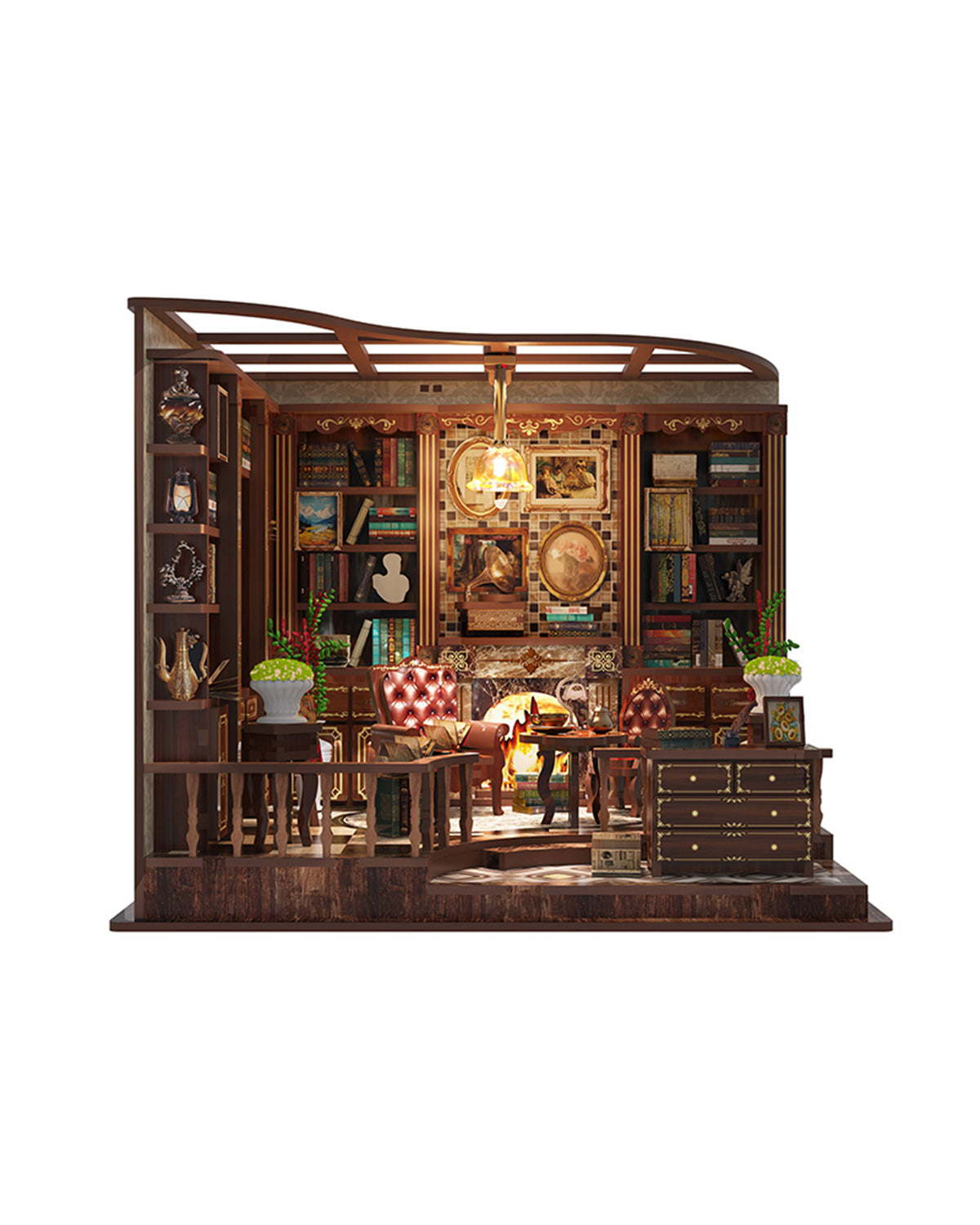 Left Bank Studyroom – LED Rustic Library Diorama