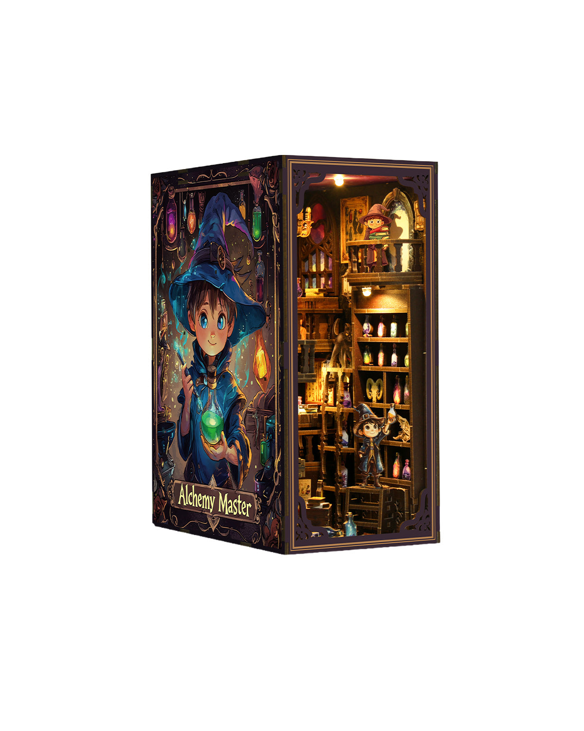 LED Wizard Book Nook Kit – 3D Wooden Diorama