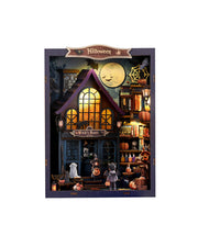 Halloween DIY Book Nook Kit – LED Haunted Castle Diorama