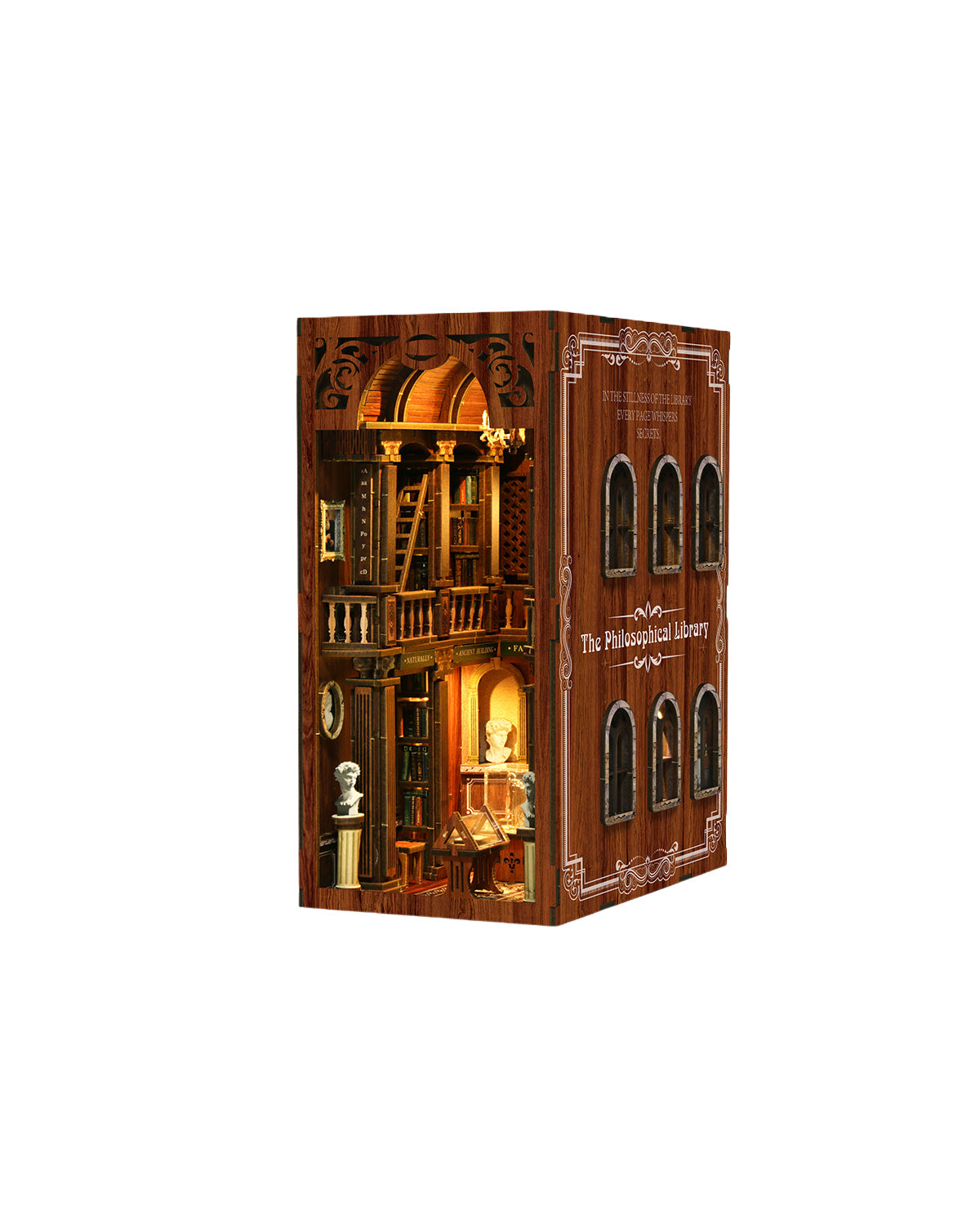 LED Library Book Nook Kit – 3D Wooden Diorama