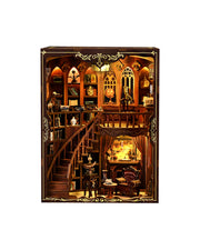 Ancient Rhyme Gothic Book Nook – LED, Spiral Staircase, Touch Switch