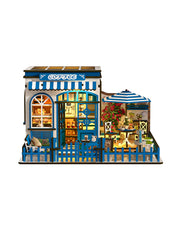 Santorini Cafe: Coastal DIY Bookshelf Insert