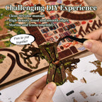 Mokiloy Forest Treehouse Book Nook Kit – 3D Wooden Puzzle with LED Light