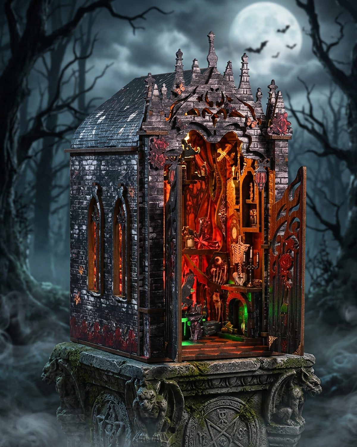 Fortress of Eternal Night – LED Gothic Book Nook
