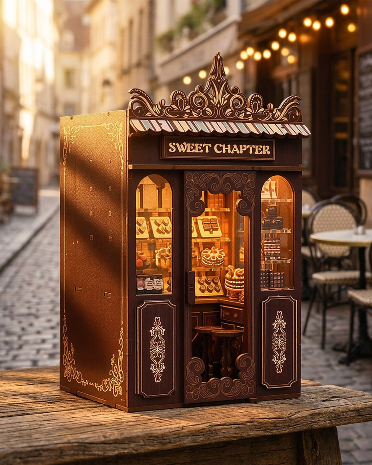 Sweet Chapter LED Book Nook with Openable Door