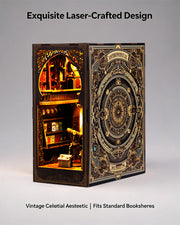 Astronomy Book Nook Kit - Steampunk DIY Miniature with LED