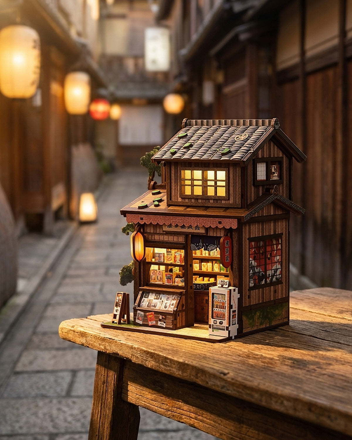 Kasuga Grocery Store Mini Diorama Book Nook
