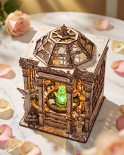 Flower Pavilion Spring Book Nook Kit | Garden Gazebo with LED Angel Statue