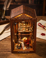 Twilight Library – LED Book Nook with Fireplace