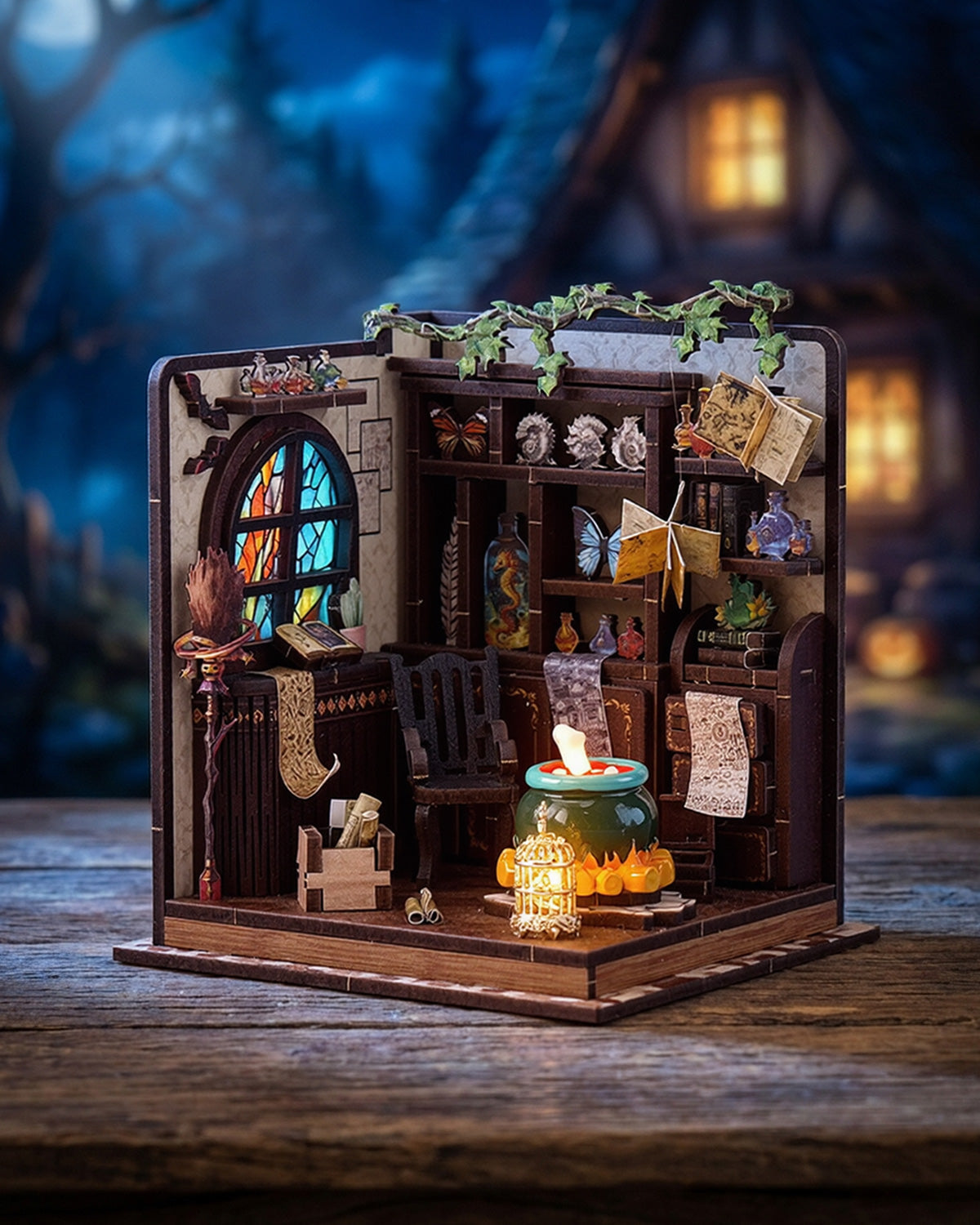 Alchemy Master – LED Wizard Workshop Insert with Potions