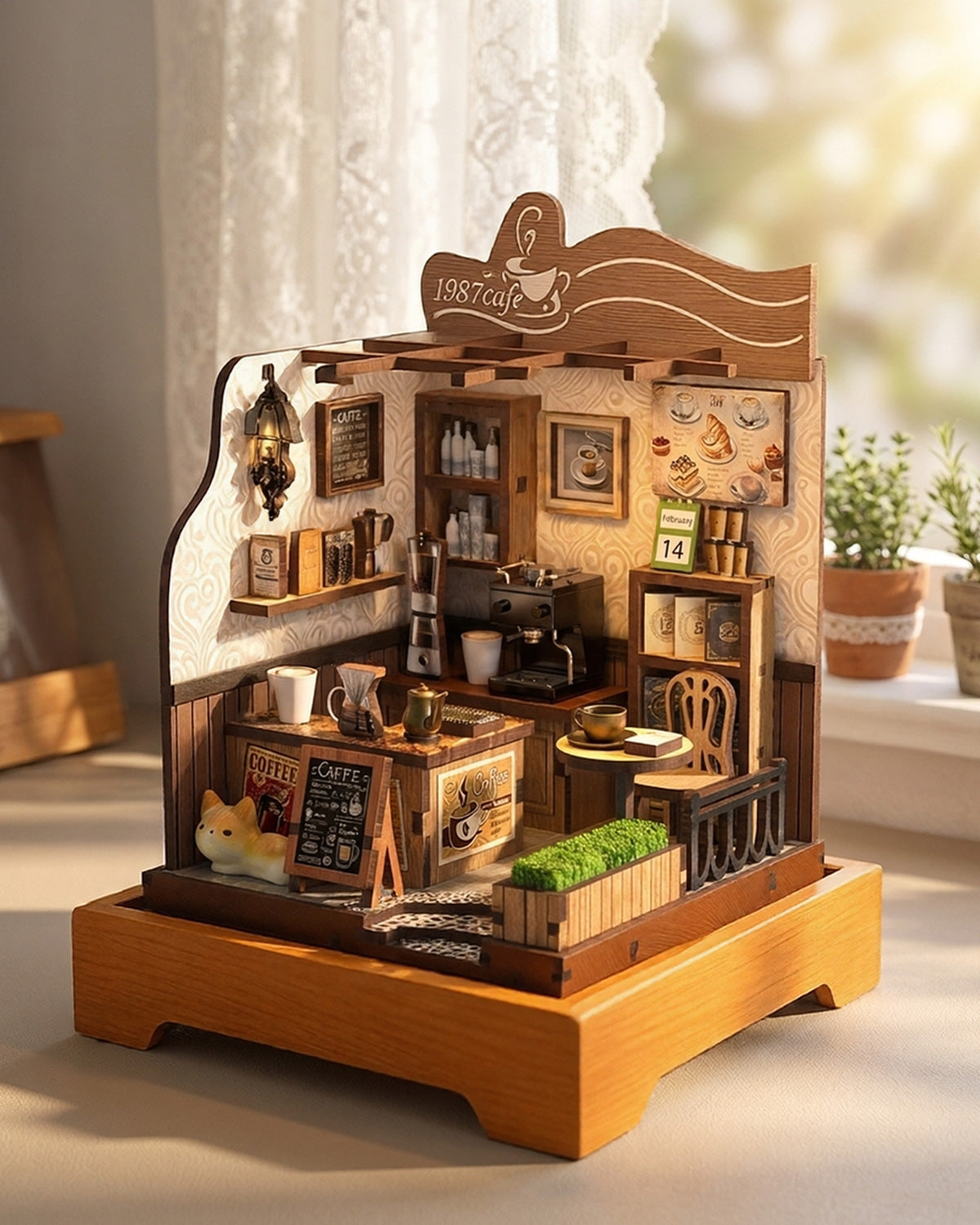 Cafe Booknook: DIY Coffee Shop Insert, Espresso Bar