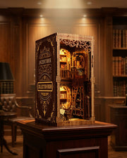 Antique Book Nook DIY Kit | LED Touch Light | 3D Wooden Puzzle Model