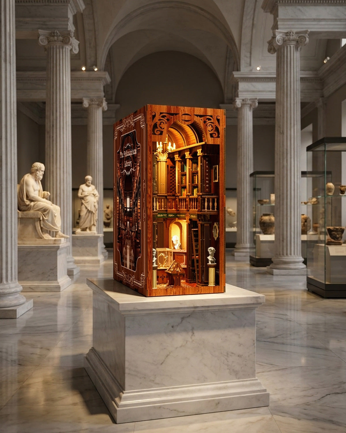 LED Library Book Nook Kit – 3D Wooden Diorama