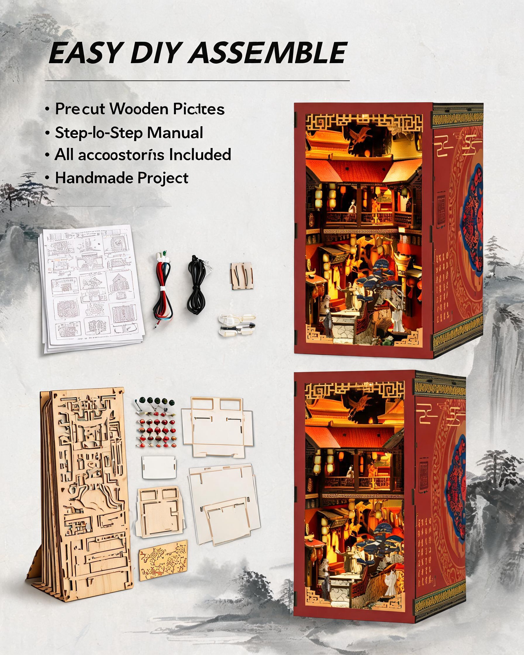 Dream of the Tang Dynasty DIY Miniature Book Nook Kit