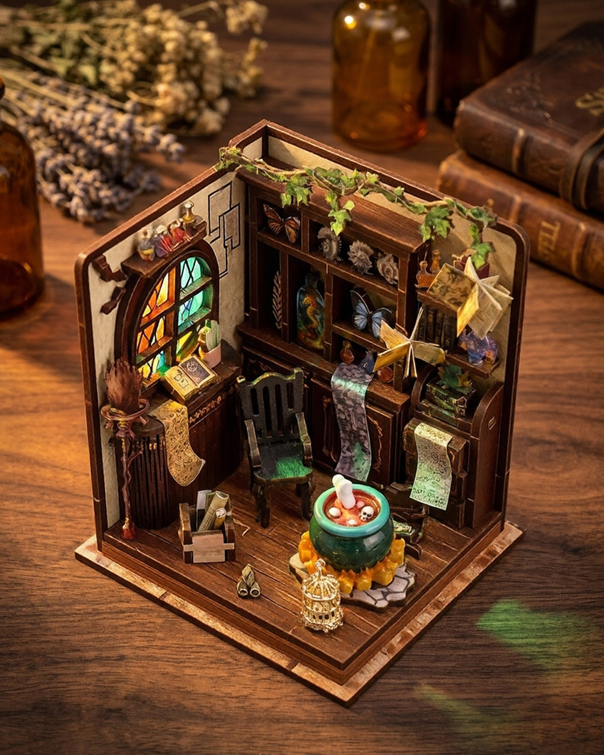 Alchemy Master – LED Wizard Workshop Insert with Potions