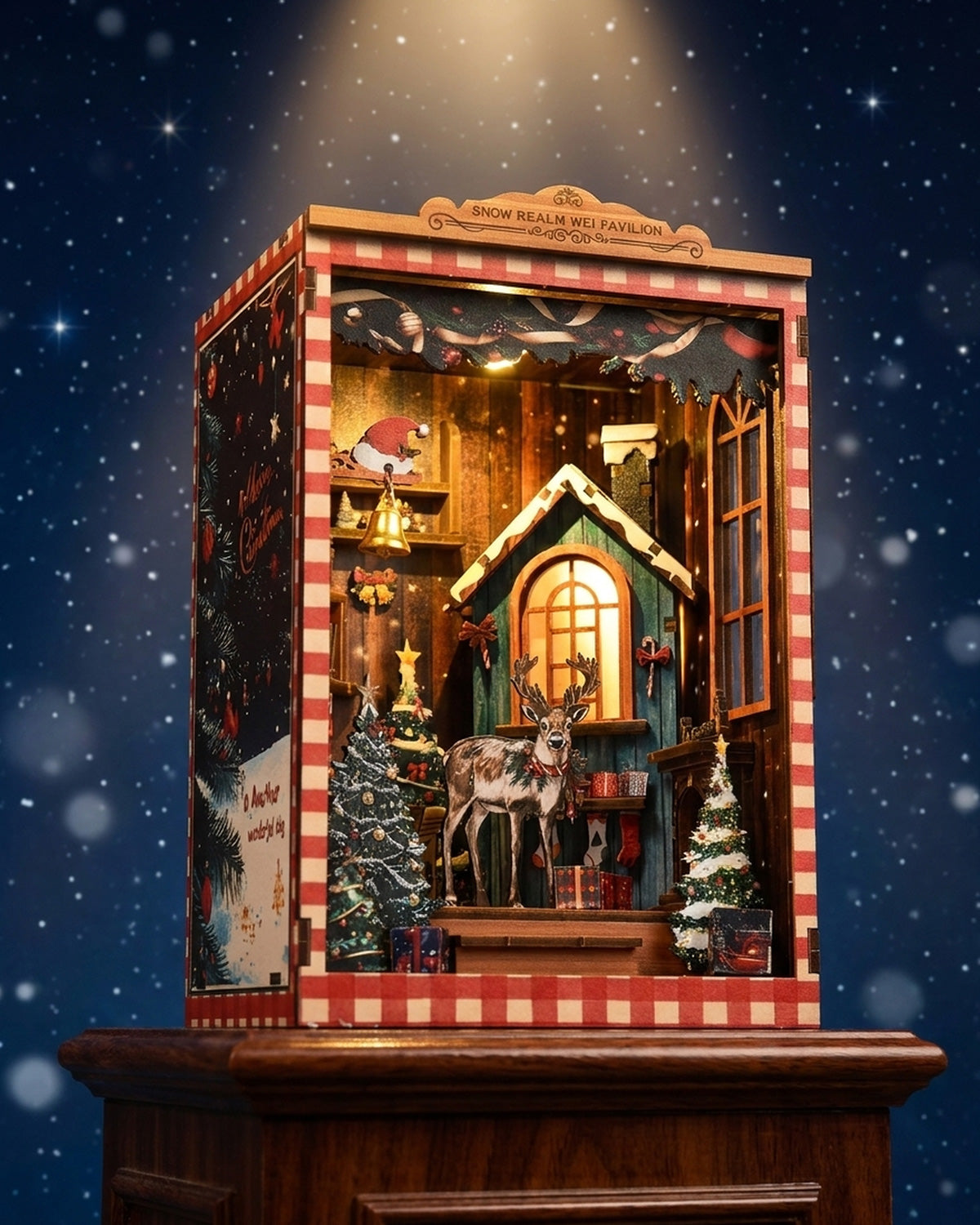Snow Realm Wei Pavilion – LED Santa's Book Nook