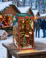 LED Christmas Book Nook Kit – Wooden Diorama