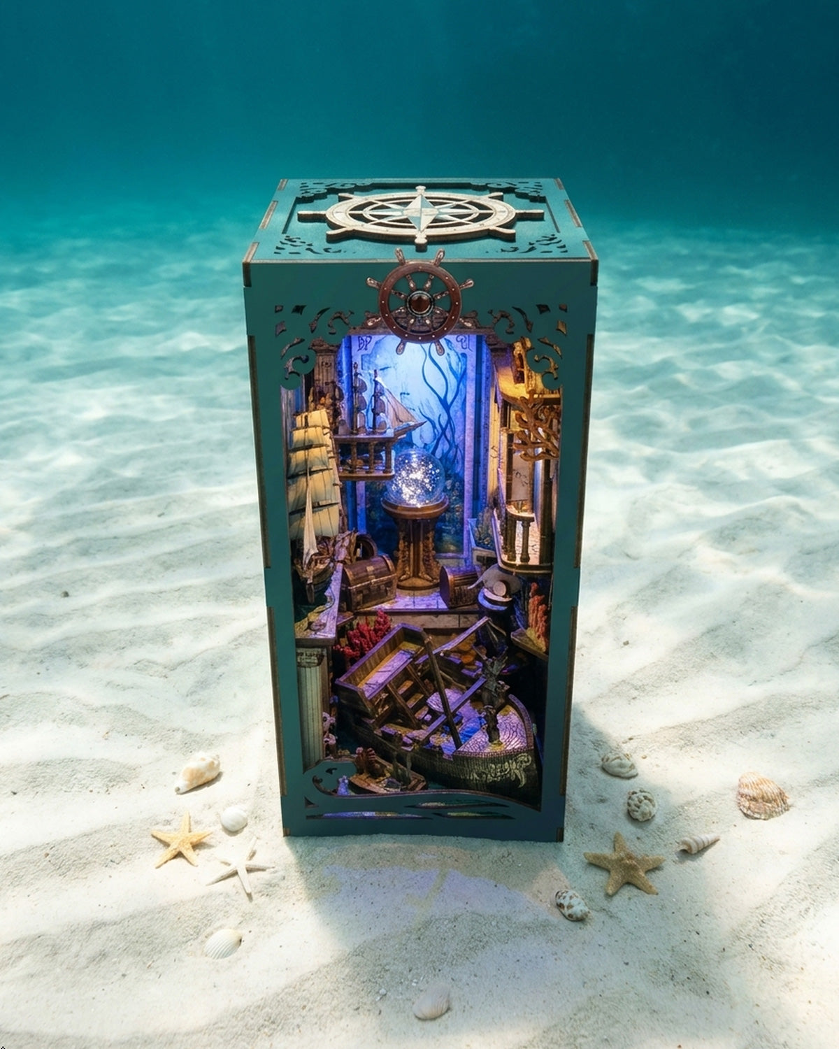 Fantasy LED Book Nook - Underwater Shipwreck Diorama