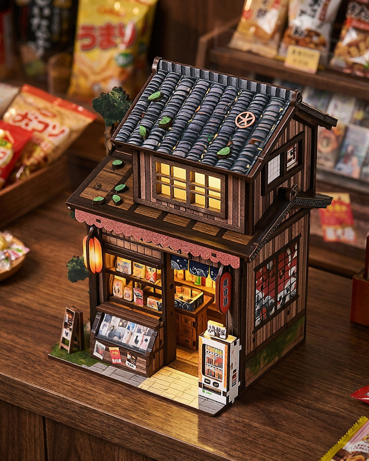 Kasuga Grocery Store Mini Diorama Book Nook