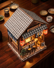 Mellow Pub Izakaya Bookshelf Insert – LED & Sliding Window