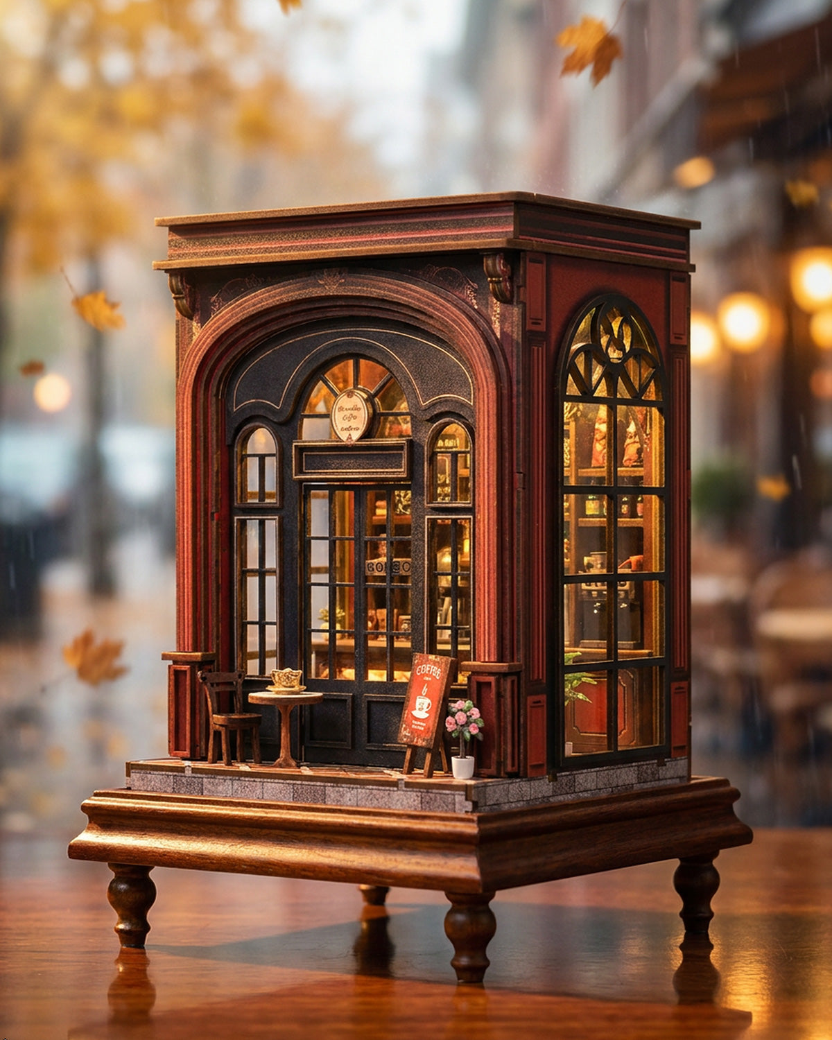 Warmgloe Coffee Book Nook – LED Cafe with Touch Light
