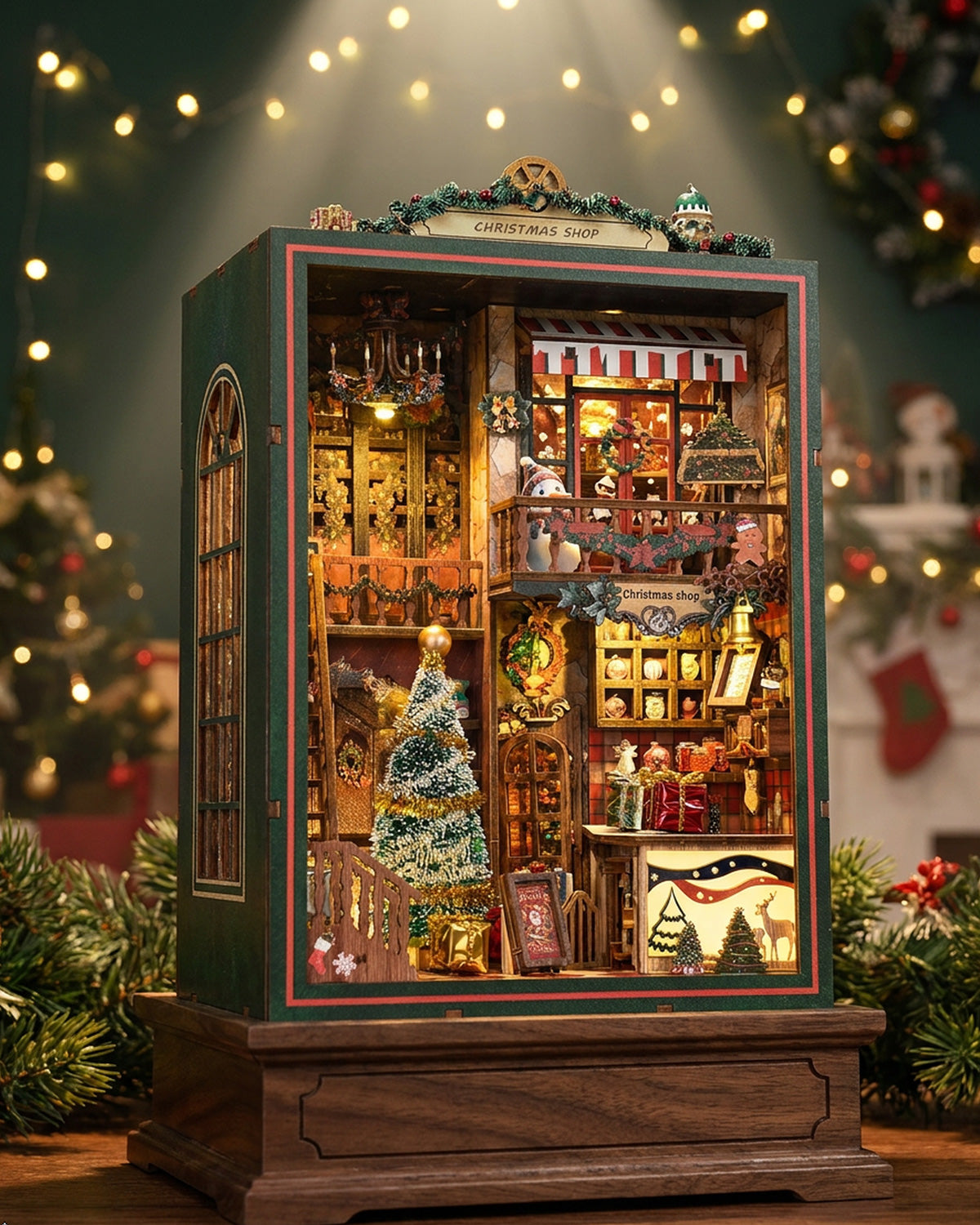 Christmas DIY Book Nook Kit – LED Music & Jingle Bells