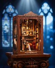 Twilight Library – LED Book Nook with Fireplace