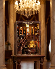 Ancient Rhyme Gothic Book Nook – LED, Spiral Staircase, Touch Switch