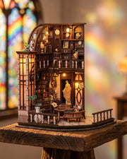 Bacchus Bookstore LED Book Nook | Spiral Staircase Library